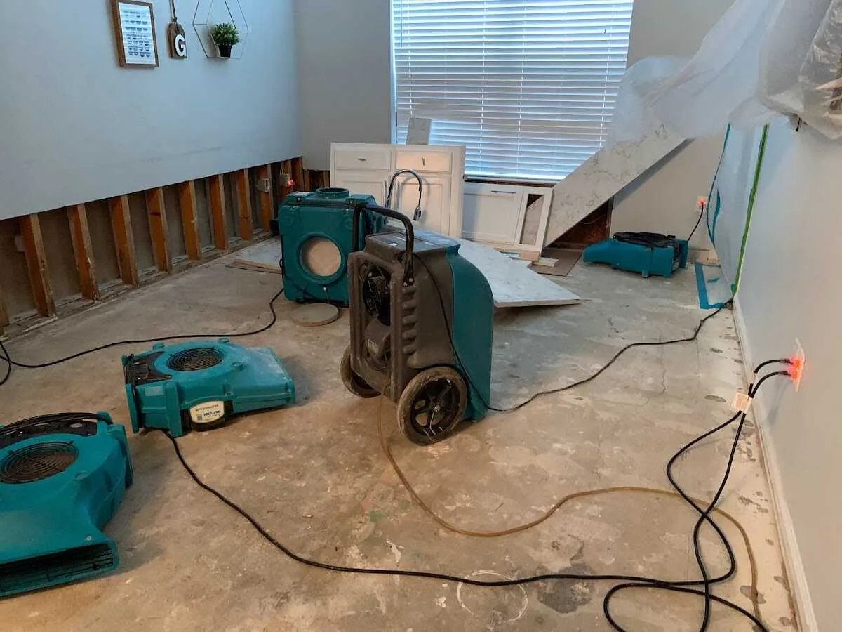 Dehumidifier in flood-cut room for Water Extraction & Removal in Wildwood